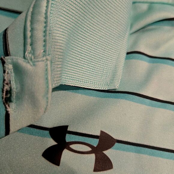Under Armour Green Striped and Black Polo Shirts - Picture 9 of 10